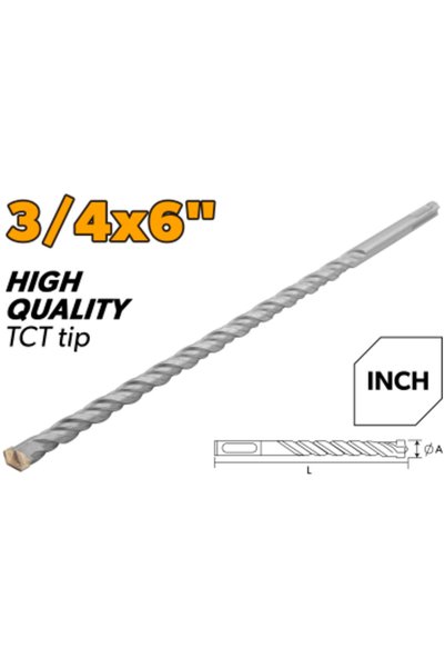 TOLSEN SDS-plus Hammer Drill Bits 3/4"x6" TCT Tip