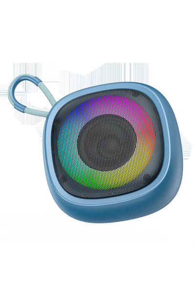 Bluejw مكبر صوت محمول صغير بقوة 5.4 واط مع صوت عميق وراديو FM وإضاءة LED RGB ...