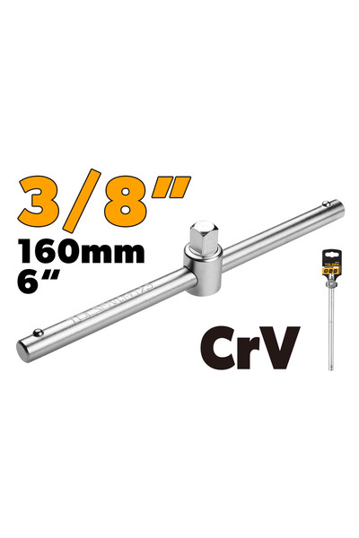 TOLSEN قضيب انزلاقي Cr-V CP ساتان 3/8 بوصة × 160 مم