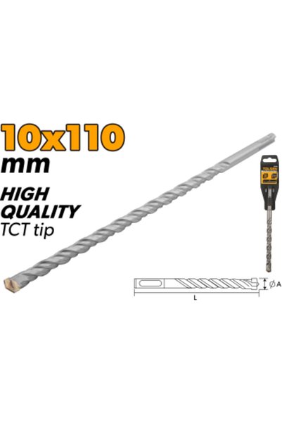 TOLSEN رؤوس مثقاب مطرقة SDS-Plus بطرف TCT وهيكل من سبائك الكروم 10×110 مم (0....
