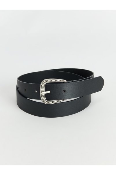 LC Waikiki حزام نسائي أسود مسطح من LCW ACCESSORIES مع فرق من NEVAVM