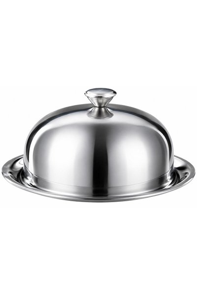 GRÜNBERG Set 2 x Platou Rotund Gravat, cu Capac, Grunberg, Inox, 24 x 12 cm