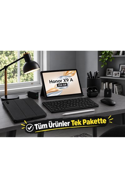 HONOR Pad X9A 8GB 256GB Wİ-Fİ 11.5 IPS TABLET+KALEM+KILIF+KLAVYE MOUSE SET+ŞA...