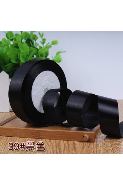 Choice 25mm black 22meter/Roll 6mm 10mm 15mm 20mm 25mm 40mm 50mm Silk Satin R...