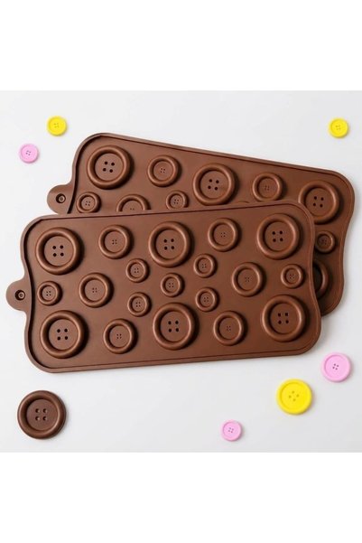 Generic Button Chocolate Mold, Flexible Silicone Cavities, for Candy, Fondant...