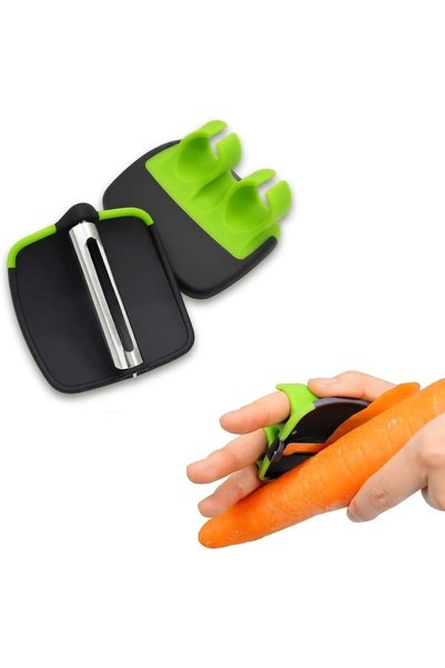 Generic 2 Pcs Finger Veggies Peeler Set, Palm Peeler, Stainless Steel Blades ...