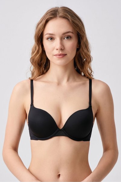 OBJE Women's Black Double Support Drop Bra