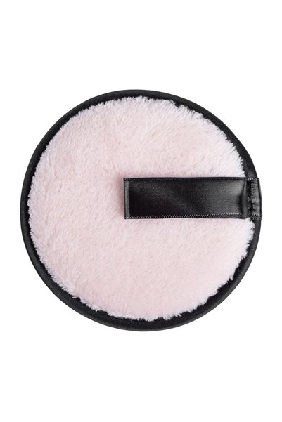 Beauty Burete Îndepărtare Machiaj Rotund Roz Negru Fluffy 10cm – Aplicare Uni...