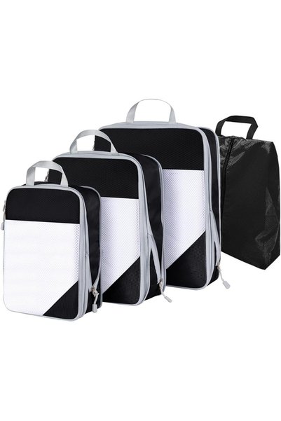 Generic Travel Packing Organizers 4 Pcs Compression Packing Cubes for Suitcas...