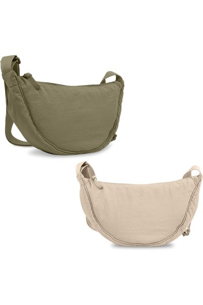 Generic Small Nylon Crescent Crossbody Bag for Women Men Trendy,Travel Sling Bag