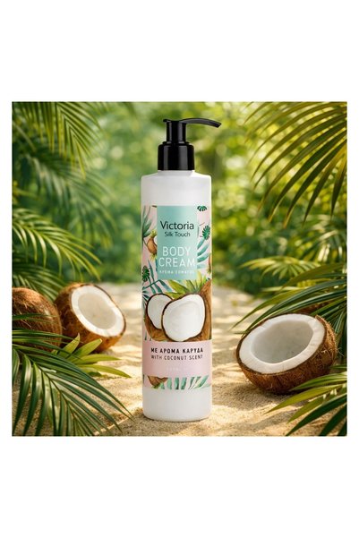 Victoria Cremă de Corp Silk Touch Cocos 300 ml, Absorbție Rapidă