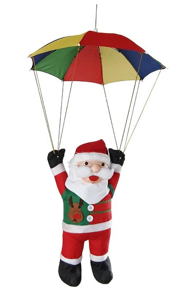 GGEROU Christmas Decorations, Hanging Parachute Santa Claus Pendant Parachute...