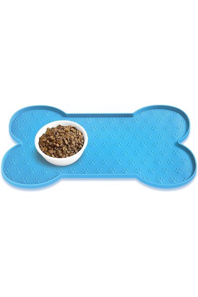 Generic بساط طعام للكلاب مضاد للانزلاق من السيليكون، بساط وعاء طعام للكلاب أك...