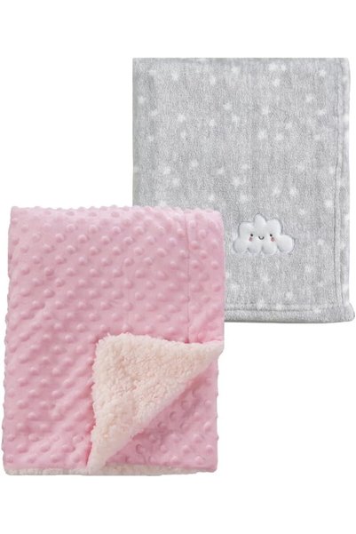 Generic 2 Pack Baby Blankets for Toddler, Cozy Fuzzy Warm Blankets for Stroll...
