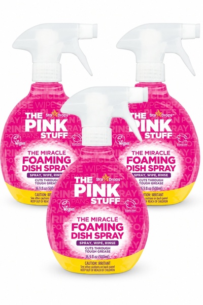 ThePinkStuff Pachet de 3 x 500 ml The Pink Stuff Foaming Dish Spray, detergen...