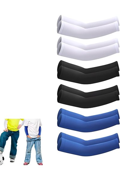 Generic Kids Cooling Arm Sleeves, 6 Pairs Kids Arm Sleeves, UV Sun Protection...