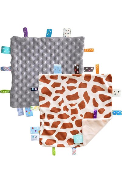 Generic Tag Security Blankets for Babies, Soft Small Loveys for Boys, Baby Co...