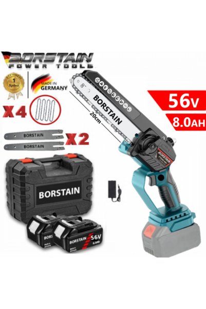 OEM BORSTAIN 56V ΑΛΥΣΙΔΑΤΟ ΑΛΥΣΟΠΡΙΟΝΟ ΜΕ ΑΥΤΟΜΑΤΗ ΛΙΠΑΝΤΙΣΗ ΑΛΥΣΙΔΑΣ, 2 ΜΠΑΤ...