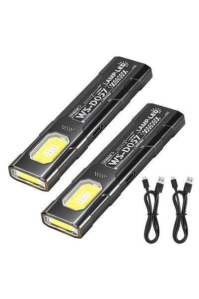 Choice 2PCS Powerful Mini COB LED Keychain Flashlight USB C Rechargeable Hang...