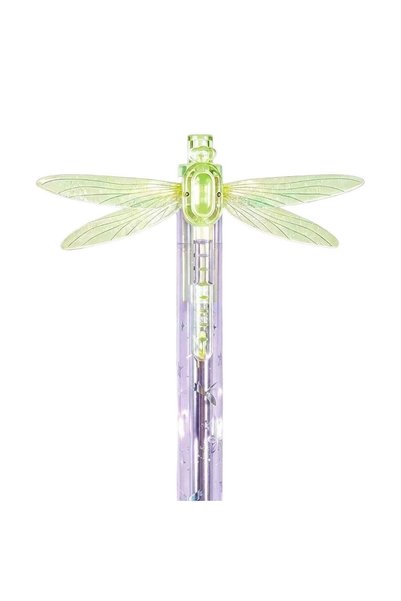 Choice Yellow 1/4pcs Dragonfly Wing Click Pen Black Ink 0.5mm Creative Pop-Op...