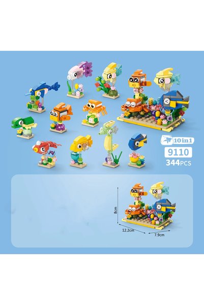 Choice 9110-10PCS Insect Animals Figures Set Mini Building Blocks Toy Assembl...