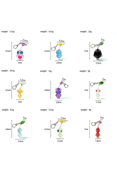 BANDAI 9 Gashapon ball PIKMIN Nintendo Game Characters Action Figures Model K...