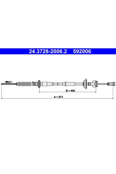 Ate Καλώδιο συμπλέκτη 24.3728-2006.2
