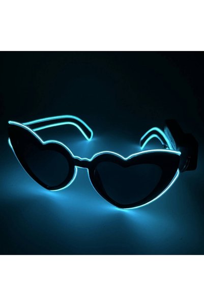 Choice Blue Wireless-driven Hearts led Glowing Glasses Party Performance ktv ...