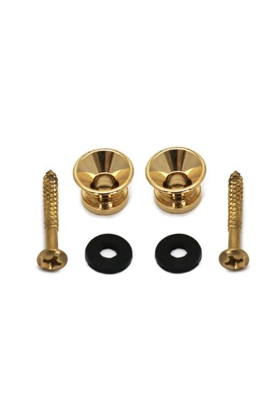 Choice YELLOW 2Pcs Metal Guitar Button Electric Bass Strap Locking Pegs Robus...