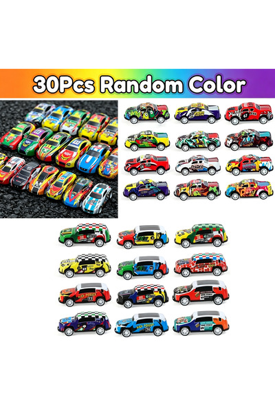 Choice 30pcs random 10/20/30Pcs Mini Pull Back Cars - Bulk Party Favor Race C...