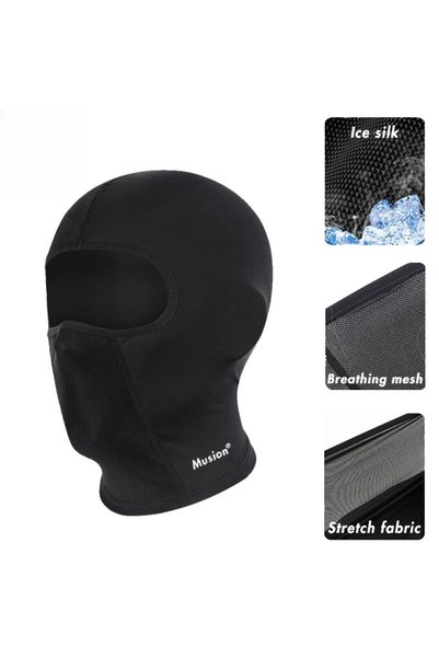 Choice Short Black Balaclava Full Face Mask Cycling Helmet with Glasses Hole ...