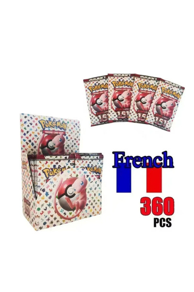 Choice مجموعة بوكيمون الفرنسية 360-151 HOT، 360 قطعة باللغتين الإنجليزية والف...