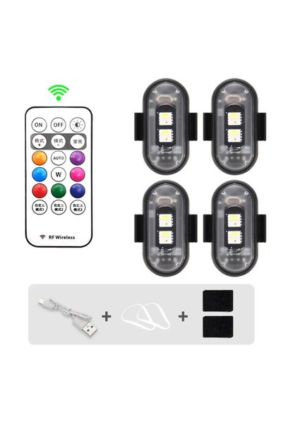 Choice 4 مصابيح مع جهاز تحكم عن بعد، 1-6 قطع من أضواء LED اللاسلكية للطائرات ...
