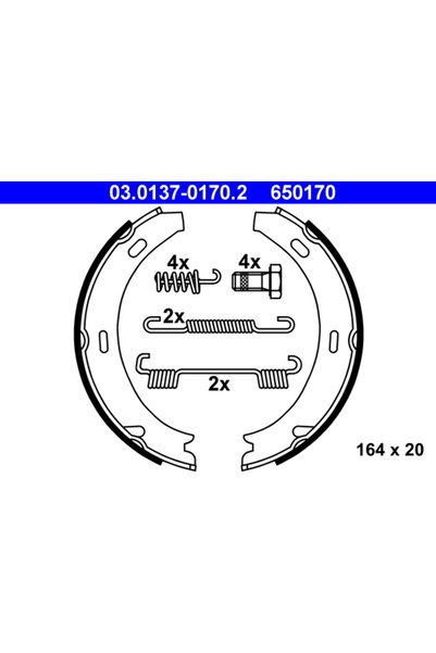 Ate Set saboti frana, frana de mana 03.0137-0170.2