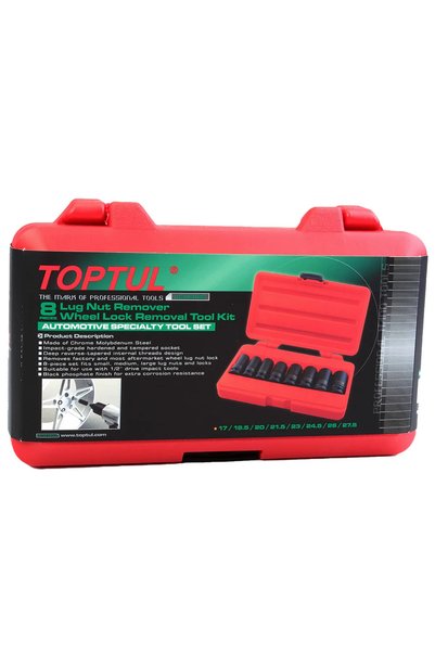 TOPTUL Trusa extractoare piulite roti 8 Piese JGAI0802