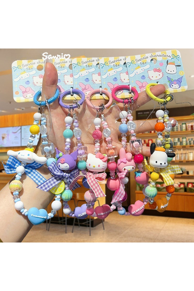 Choice 5PCS Sanrio Cartoon Kuromi Hello Kitty Pochacco Melody Pendant Keychai...