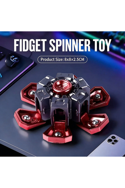 Choice Grey red Mechanical Transforming Gyro Spinner Random Colors Styles Spi...