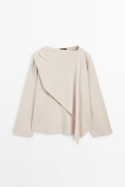 Massimo Dutti Pelerinli total look triko kazak