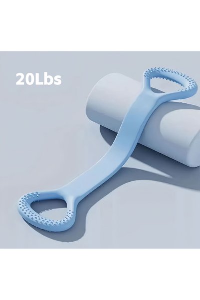 Choice Blue Women's Back Opening Shoulders Exercise Resistance Band 8-Shaped ...