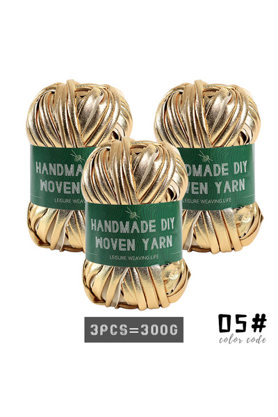 Choice 05 Metallic Fabric Strips, Hand-Woven, Shiny Metallic, Glossy Textured...
