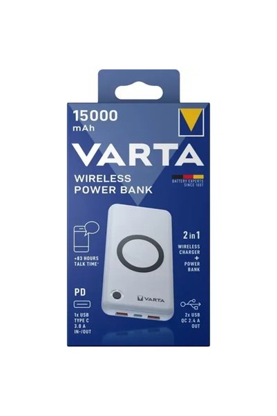 Varta Acumulator extern Power Bank Wireless 15.000 mAh 57908101111