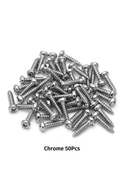 Choice 2.3x9.5PA-4.0MM كروم 50 قطعة براغي تثبيت رؤوس ماكينات ضبط أوتار الجيتار