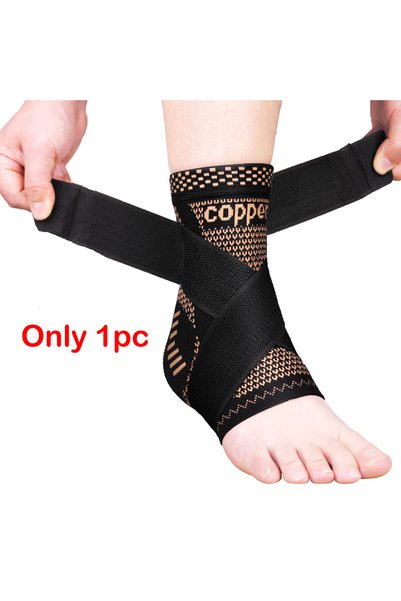 Choice L Copper 1Pc Ankle Brace for Women and Men, Ankle Compression Sleeve S...