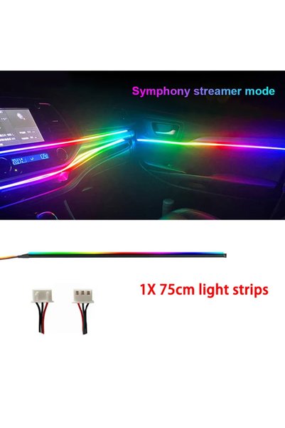 Choice 75cm w socket 35/75/110/140cm LED Ambient Light Strip Accessories Car ...