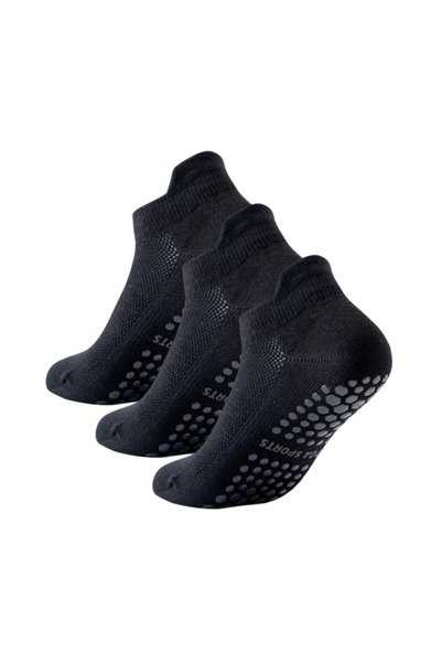 Choice xiaotoumi-3hei 3 Pairs Ankle Socks Womens and Mens Couple Student Cott...