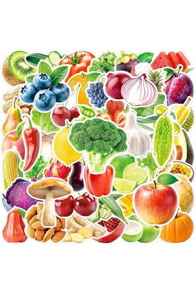 Choice 50 عبوة × 2 50 عبوة من ملصقات الطعام والفواكه والخضروات المقاومة للماء...