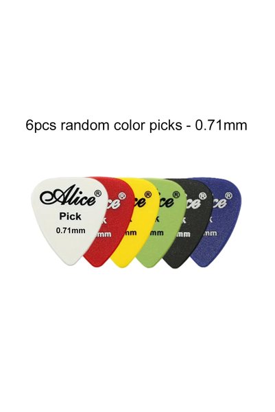 Choice 6PCS 0.71MM 6pcs Guitar Picks Non-slip ABS Assorted Thicknesses (0.58/...