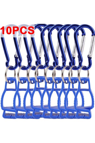 Choice Blue - 10pcs 10/5PCS Glove Clip Hanger Safety Glove Holder Aluminum Al...
