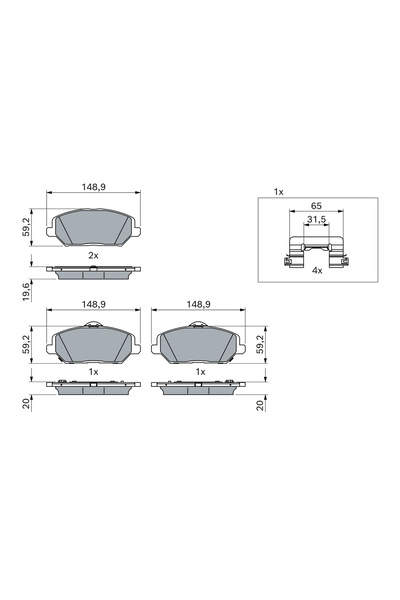 Bosch Set placute frana,frana disc 0 986 424 862