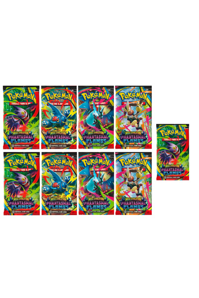 BANDAI PHA random 9packs 360PCS TCG Mega Evolution Phantasmal Flames Trading ...